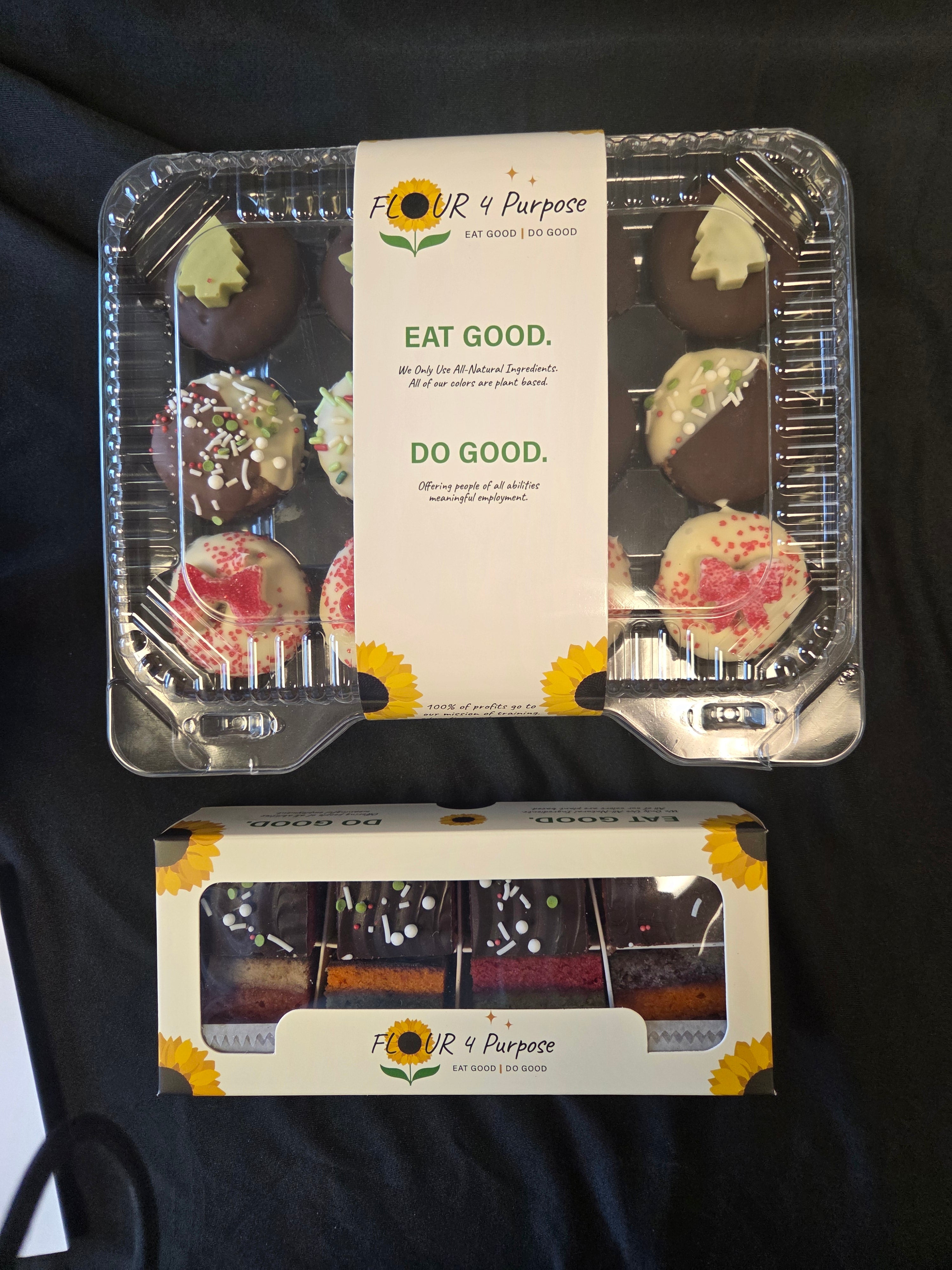 Rainbow Cookies/Almond Cakelet Duo