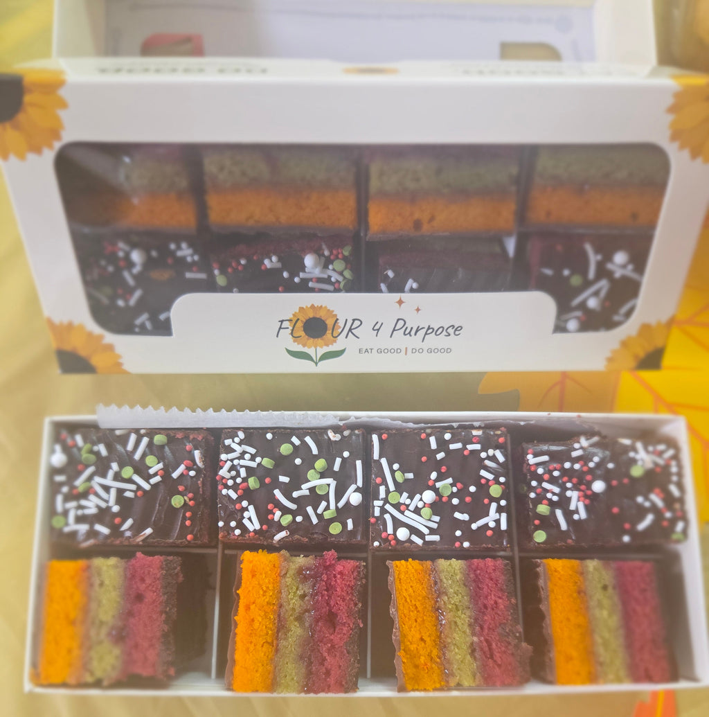 All Natural Rainbow Cookies - 8 pieces -available in Gluten-Free too!