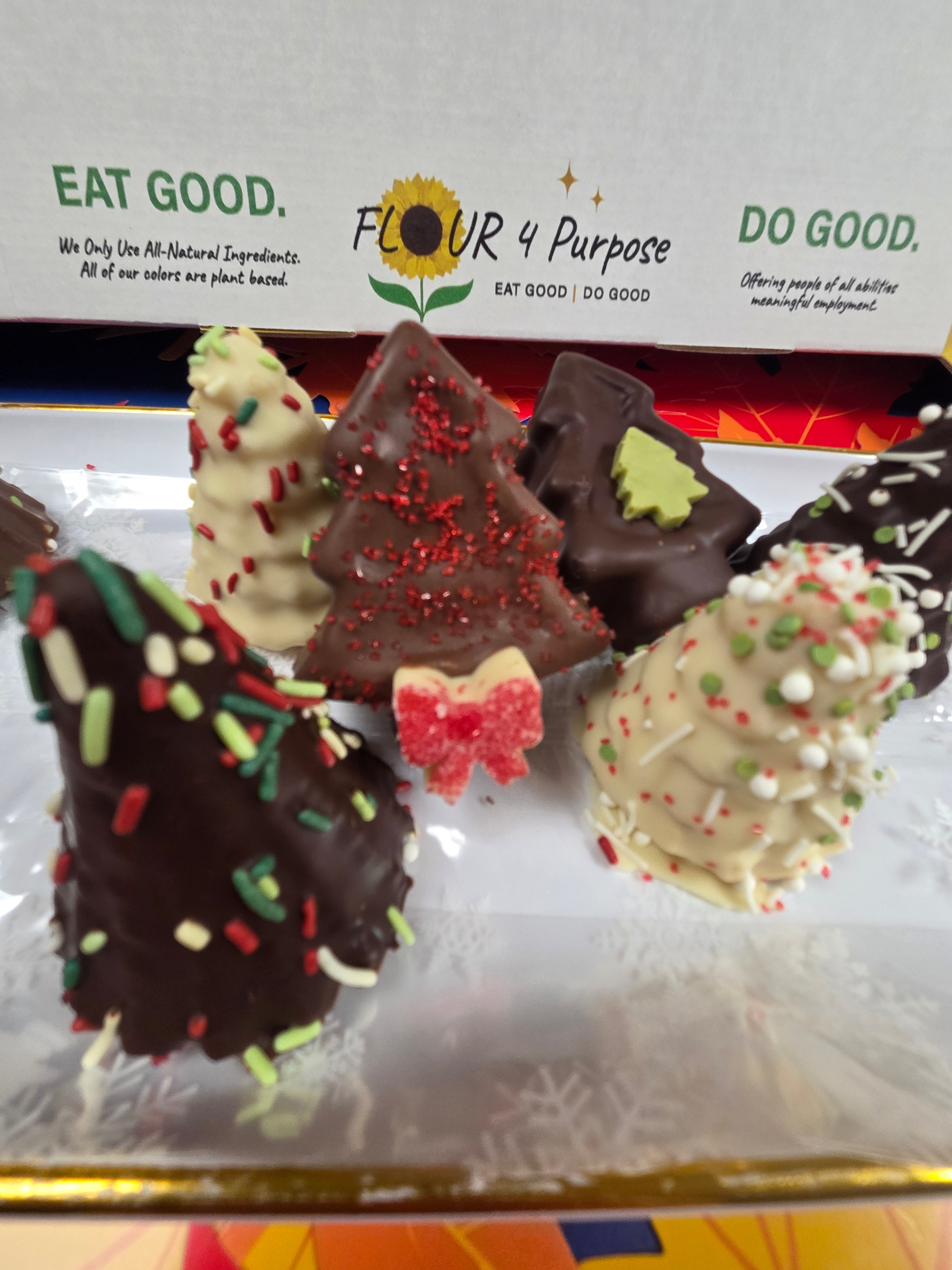 Festive Holiday Almond Cakelet Trees